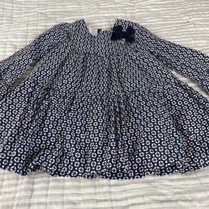 Mayoral sz 18m Toddle Dress Long Sleeve Twirly Ruffles Blue Red